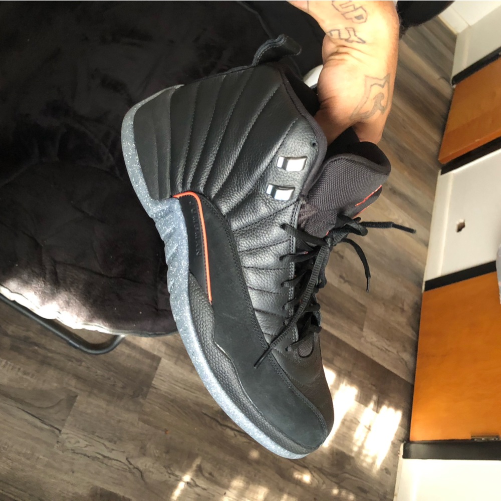 Open for trades Jordan 12 retro utility,  worn 2 times no box size 14